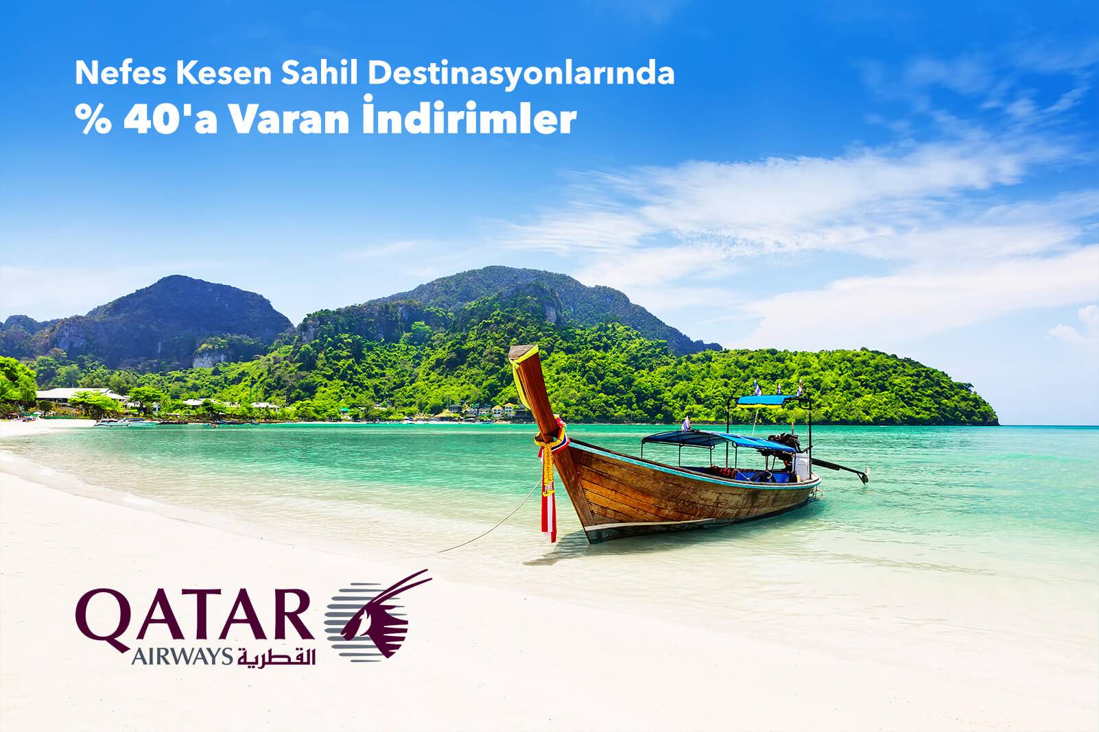  Qatar Airways ile % 40'a Varan İndirim Fırsatları