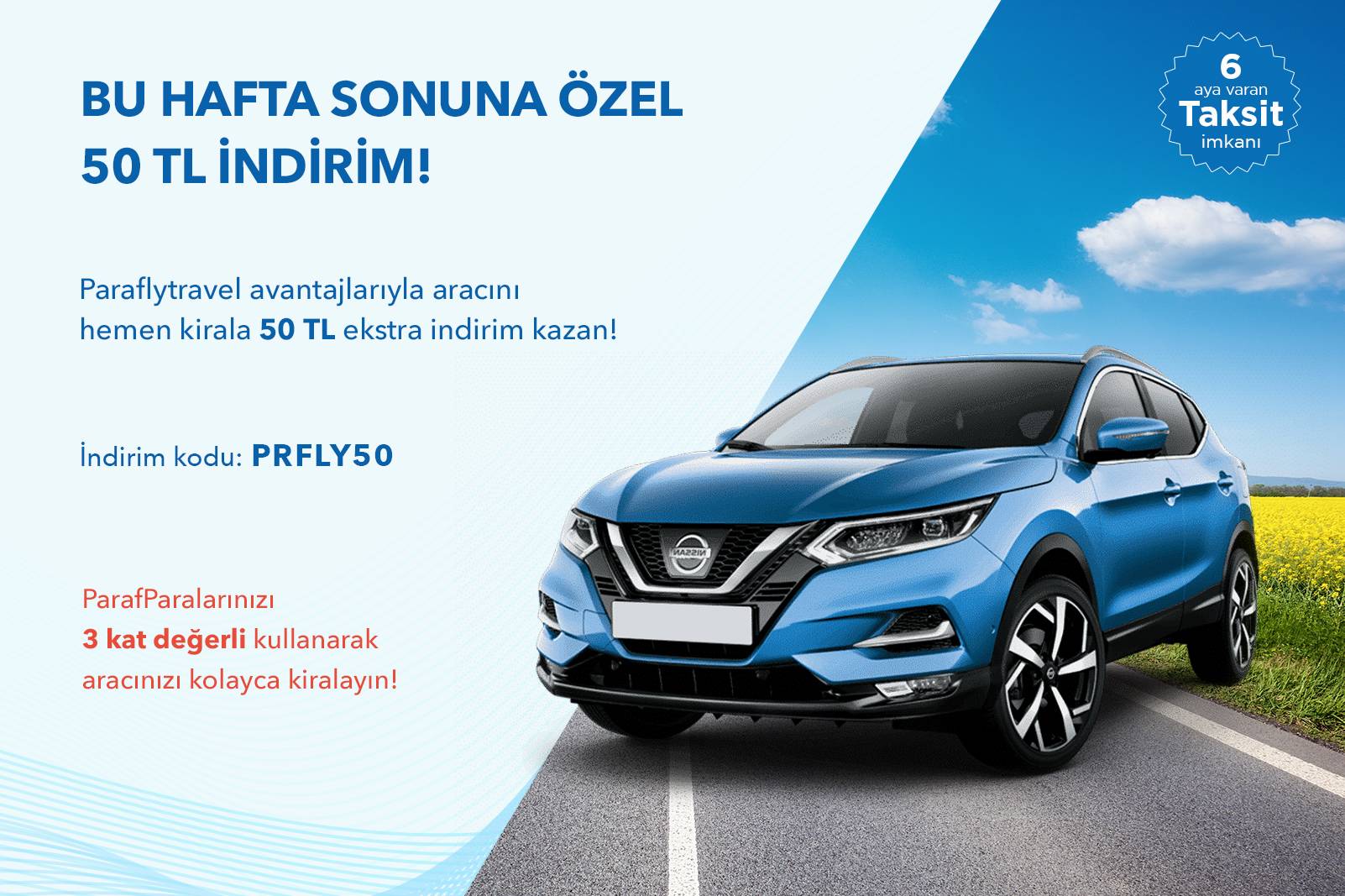 Hafta Sonuna Özel 50 TL İndirim!